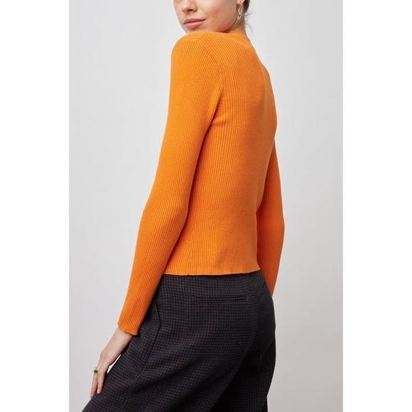 Rails Ribbed Cotton Blend Button Front Cardigan Sweater Long Sleeve Size 2XS - Picture 3 of 10